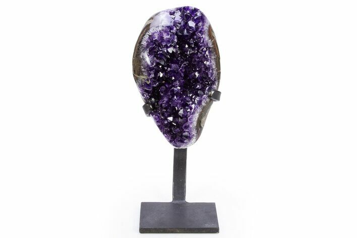 Amethyst Geode With Metal Stand - Uruguay #306873